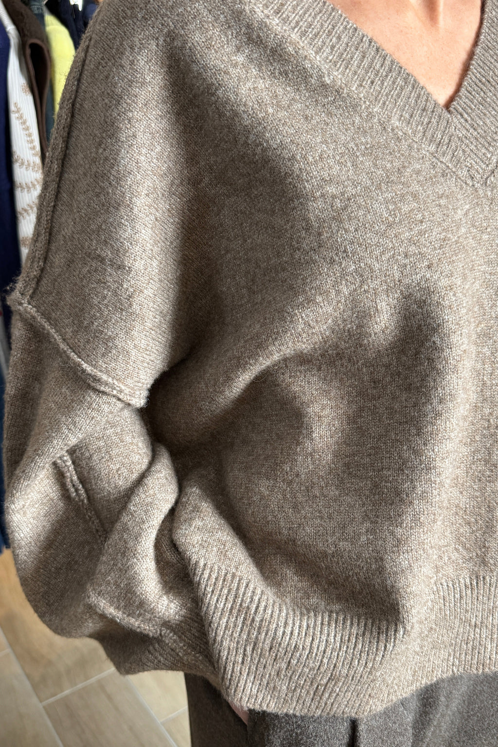 Pull alpaga marron chaud