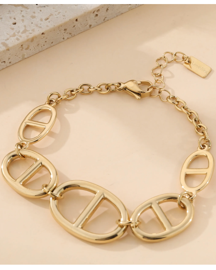 bracelet or acier inoxydable imitation hermes