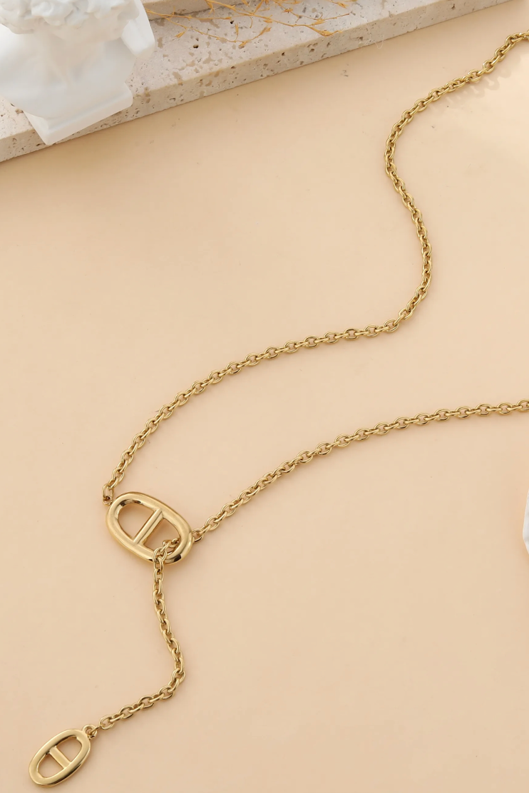 collier or imitation hermes acier inoxydable 