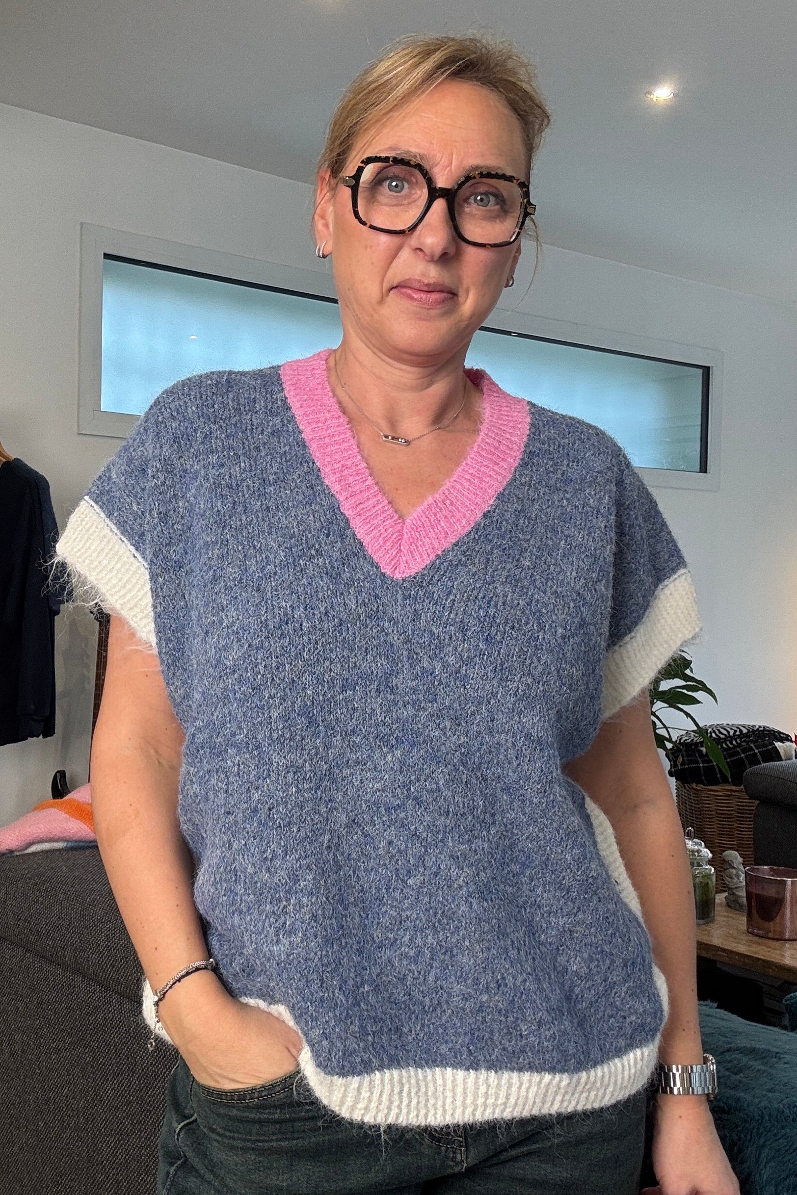 pull manche courte jean 