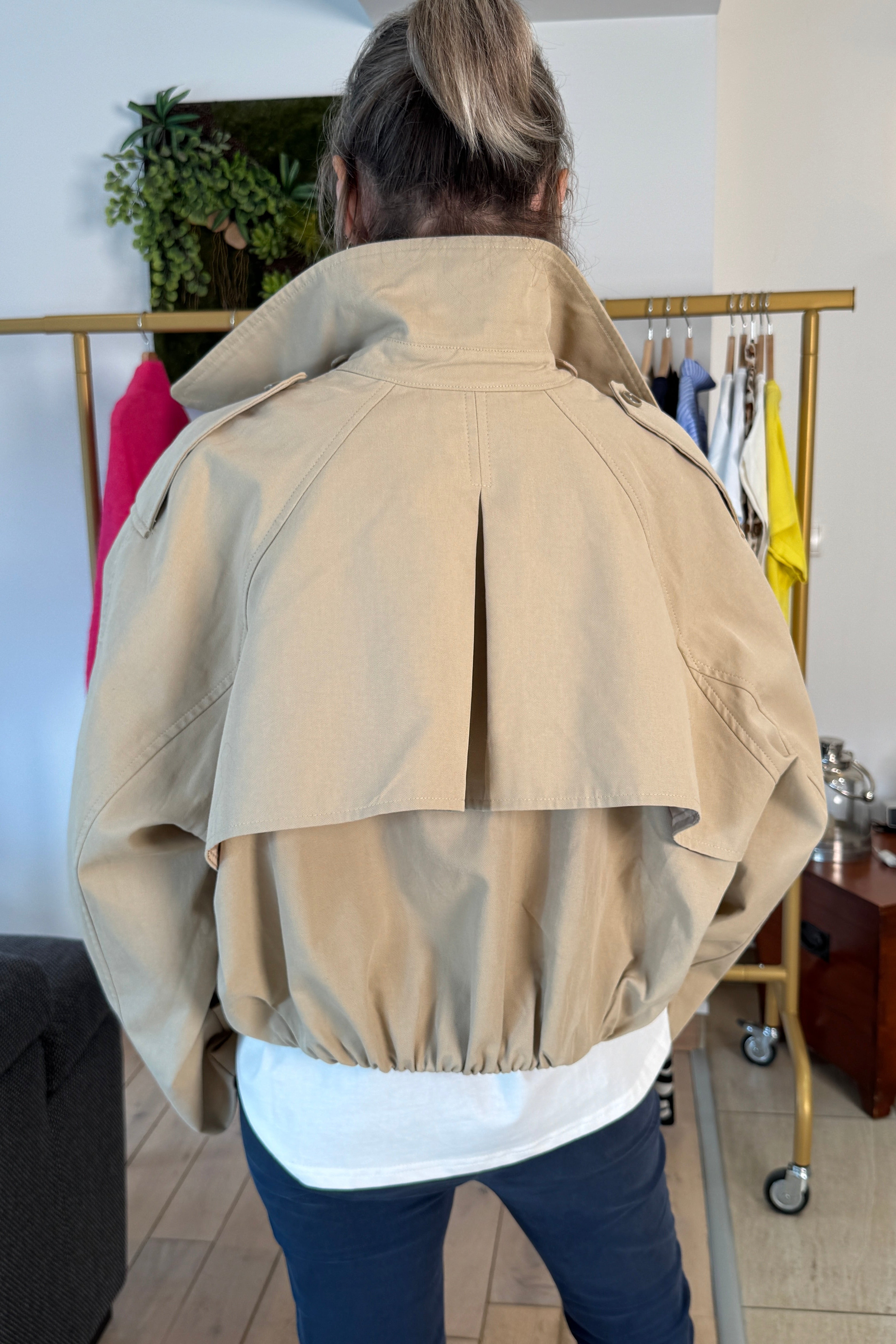 trench manche longue court dos 